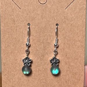 Daisy and moonstone earrings